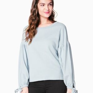 NWT Charming Charlie RomanTie-Sleeve Blouse Size L